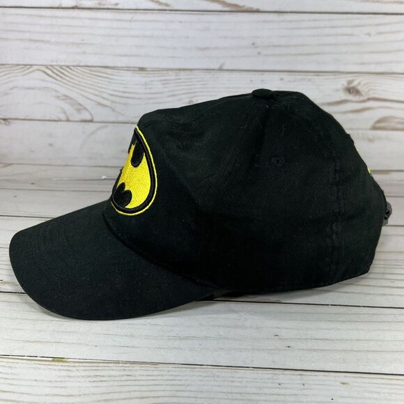 Batman Logo TV Black Yellow Embroidered Snapback Baseball Cap Hat DC Comics - Picture 2 of 7